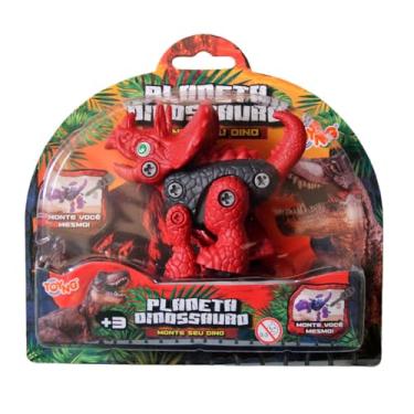 Imagem de Brinquedo Dinossauro Monta e Desmonta, Planeta Dinossauro - Toyng (Vermelho)