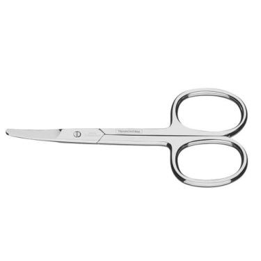 Imagem de Tesoura Unhas de Bebês Profissional Ponta Redonda Aço Inox Tramontina
