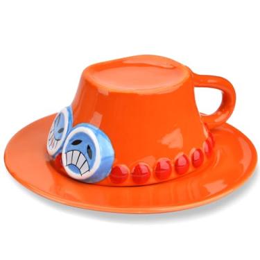 Imagem de parknshop Anime One Piece Xícara de Café, Canecas de Chapéu de Palha Luffy, Chávena de Cerâmica, Chávena de Café Leite, Chávena de Café de Escritório Presentes para Natal, Aniversário, Ornamentos de