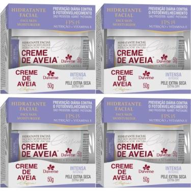 Imagem de 4 Hidratante Facial Creme De Aveia Intensa 50g Davene