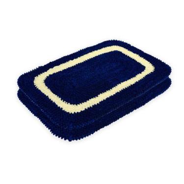 Imagem de Kit 2 Tapetes 60cm x 40cm Frufru Multiuso Malha Gel Decoração Sala Qua