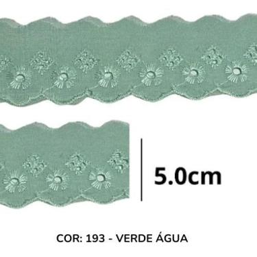 Imagem de Bordado Inglês Colorido Tira 5cm X 13,70m Artesanato Costura - Alessan