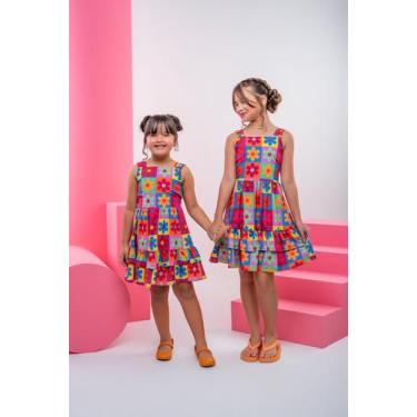 Imagem de Vestido Infantil Menina Estampa Floral com Babados Bonekinhas, 04, Est