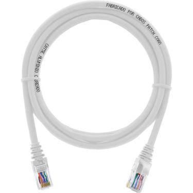 Imagem de Cabo de Rede Patch Cord Cat5e CCA Branco 3 Metros - CABOS PATCHCORD, 0
