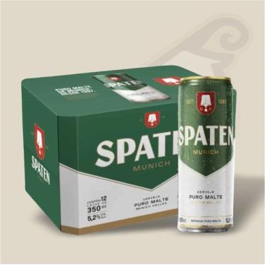 Imagem de Cerveja Spaten Munich Puro Malte Lata 350ml (Pack com 12 Und) - ambev 