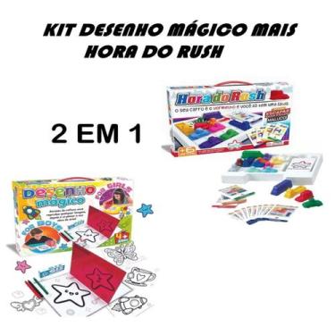 Imagem de Kit Jogo Hora do Rush Tente Escapar com Desenho Mágico - Big Star