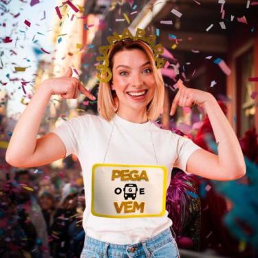 Imagem de Placa e Tiara Carnaval Pega o Guanabara e Vem Fantasia Feminina - Fant