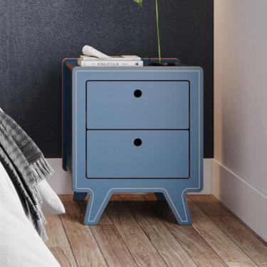 Imagem de Mesa de Cabeceira 2 Gavetas - Janis Azul