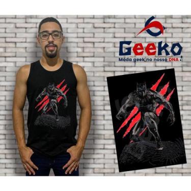 Imagem de Regata Pantera Negra Black Panther Geeko, Preto, GG