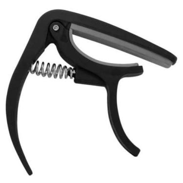 Imagem de Capotraste Braçadeira Violão Aço ABS Preto Mola JX25 Smart