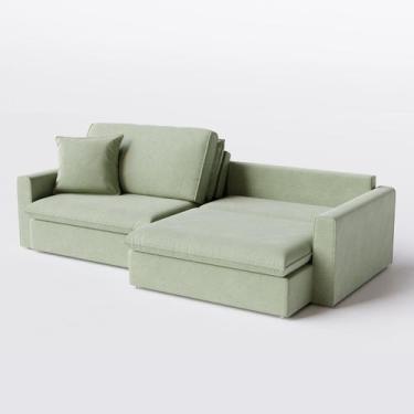 Imagem de Sofá Cama Bélgica Retrátil e Reclinável 2,30m em Linho Columbia Premiu