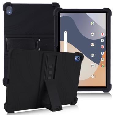 Imagem de ATOOZ Capa de silicone macio para tablet Walmart Onn de 10,1 polegadas 2024 (modelo: 100135925), geração 4 com suporte para crianças (preto)