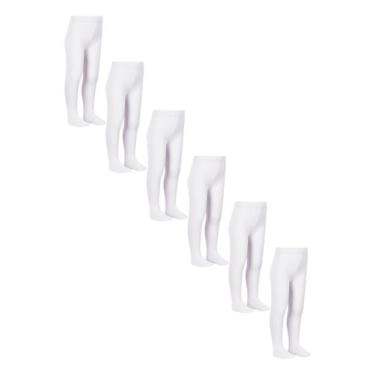 Imagem de Kit com 6 Meias Calças Bebê Fio 70 Cute Lobinha 2554-001 - LUPO, Branc