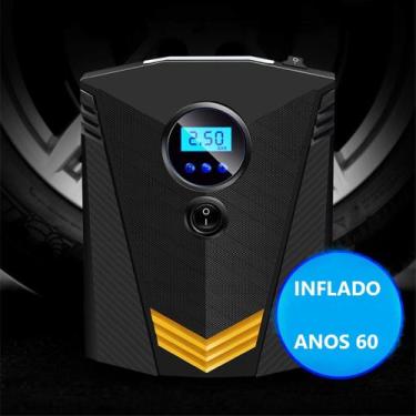 Imagem de Compressor / Bomba de Ar Mini Elétrico Portátil 12V - DIGITAL - coisar