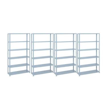 Imagem de KIT - 4 Estantes Leve 30cm 6 níveis - Sa Gôndolas - SA GONDOLAS