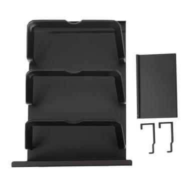 Imagem de Suporte para Tampas Pote Parede, Rack Organizador Tampa Panela Compacto Liga Alumínio Preto, Organizador Tábua Corte Multifuncional para Armazenamento Parede Porta Armário Cozinha