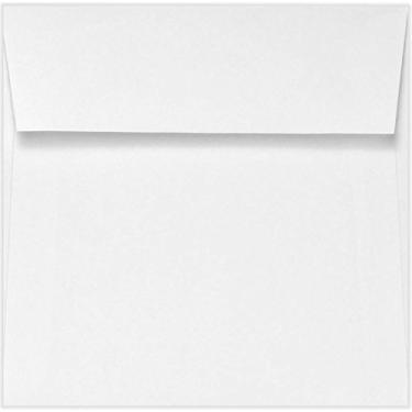 Imagem de Envelopes quadrados LUXPaper 7 x 7 em 22 kg. Branco para cartões de 6 3/4" x 6 3/4", convites de casamento por correspondência, convites de eventos empresariais e notas de agradecimento, pacote com 50 (branco)