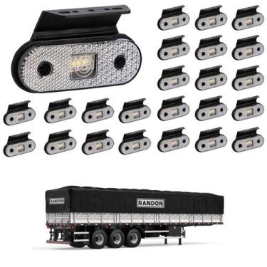 Imagem de 24 Lanterna Lateral Randon LED Cristal c/ Suporte - Fio - DW Component
