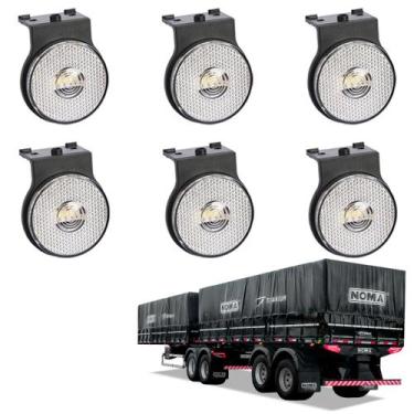 Imagem de 6 Lanterna Lateral Noma LED Cristal 65mm Suporte - Conector - DW Compo