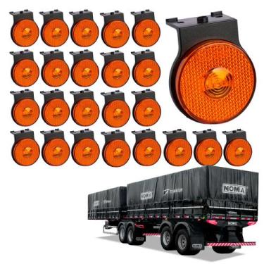 Imagem de 24 Lanterna Lateral Noma LED Âmbar 65mm Suporte - Conector - DW Compon