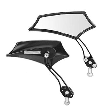 Imagem de Espelhos para Motocicleta, Espelhos Duplos Espelho para Motocicleta Com Haste de Aço de Espelho Ultra Transparente + Concha de Espelho de Plástico Espelho Retrovisor Universal