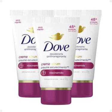 Imagem de Kit Desodorante Creme Sérum Dove Antitranspirante Previne Escureciment