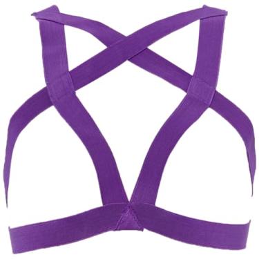 Imagem de Daisy corsets Peitoral feminino roxo elástico, Roxa, Plus Size
