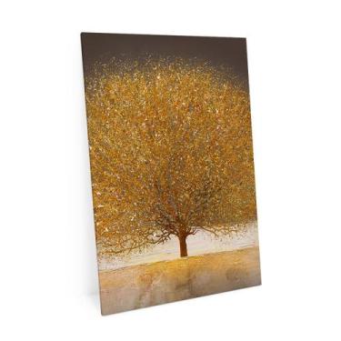 Imagem de Quadro Arvore Folhas Douradas 150x100 Cm Grande Para Hall - Bimper Qua