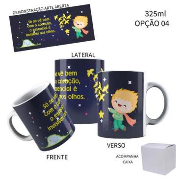 Imagem de Caneca 325ml Pequeno Príncipe Frases - LARANJA E MIMOS