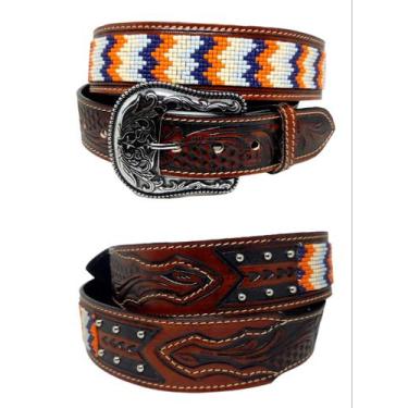 Imagem de R-782 cinto country com manta 3d laranja - RANGER, Caramelo, 120