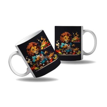 Imagem de Caneca Presente Leão Cozinheiro Chefes Cozinha Profissão - Enjoy Shop,