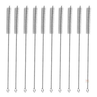Imagem de Kit 10 Unidades Escova para Limpeza de Canudo Lavagem Utensílios de co