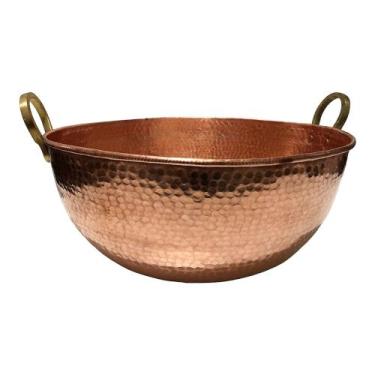 Imagem de Tacho de cobre 50 litros feito a mão com técnica milenar - Decobremeta