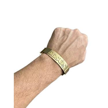 Imagem de Bracelete 20mm jesus - banhado a ouro 18k - ToJoia18k