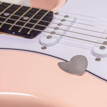 Imagem de Palheta de Guitarra - Violão Aço Inox - Modelo Coração - Maxx Diamond