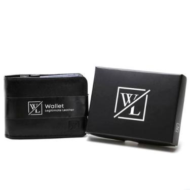 Imagem de Carteira Masculina de Couro Legitimo Porta Cartões Porta Documentos Rg