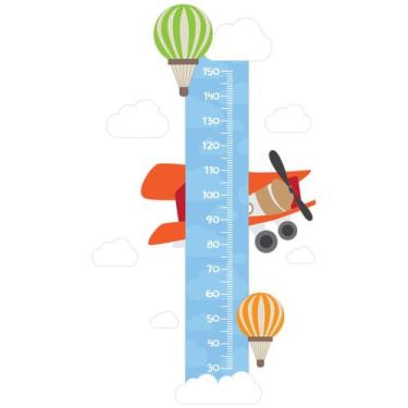 Imagem de Adesivo de Parede Régua Crescimento Balões para Quarto - Quartinhos