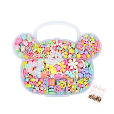 Imagem de Kit Miçanga Colorida Pulseira Ursinho 350 Pç + Fio Silicone - Levolpe