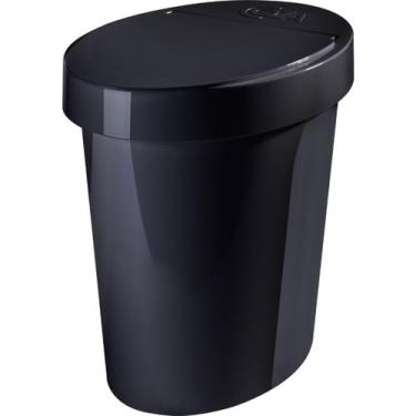 Imagem de Lixeira Plástica Oval Retro 5 Litros Cozinha Banheiro Tampa - Coza