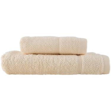 Imagem de Jogo de Toalhas de Banho Dohler 100% Algodão Kairo Creme 2 Peças, Crem