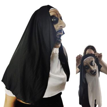 Imagem de Mascara De Freira Realista Latex Fantasia Hallowen Carnaval Festa Susto Terror Horror