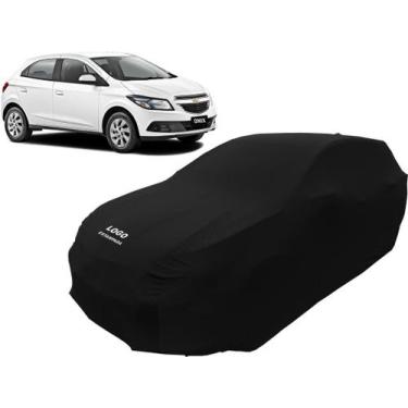 Imagem de Capa Automotiva Para Gm Onix Joy Lt Tecido Helanca Lycra - Mz, Preta