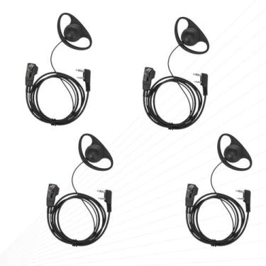 Imagem de Kit 4 Concha D Ptt Reforçado Para Rádio Comunicador Uv-16 Plus - Lelli