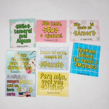 Imagem de 250 Mini Cartão Frases Versículos Bíblicos, mimo, tag - Teodoro Impres
