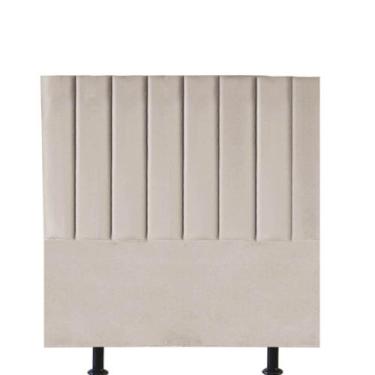 Imagem de Cabeceira Estofada Cama Box Solteiro Carla 110cm material sintético - 