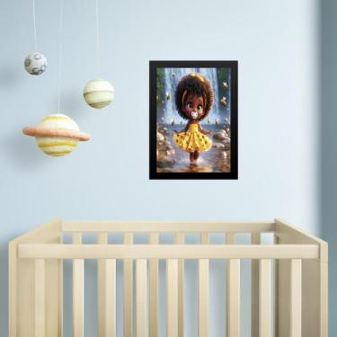 Imagem de Quadro Infantil Orixá Baby Oxum 33x24cm - com vidro - Quadros On-line,