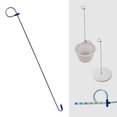 Imagem de Davolyn Industries Pool Skimmer Basket/Skimmer Lid Lifting Hook and Pool Test Strip Holder for Pool Cleaning and Pool Maintenance - The Knee Saver Pool Tool Eliminates The Need for Kneeling
