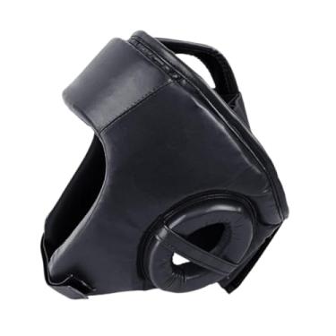 Imagem de Vaveren Capacete de boxe Proteção facial completa Protetor acolchoado Espessado Cobertura total Equipamento de proteção Capa facial para Kickboxing Taekwondo, Preto