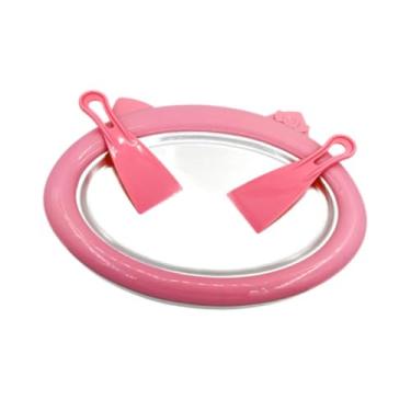 Imagem de Ｂｅｓｇａ Máquina de gelo rolada instantânea, fabricante de sorvete, placa fria interativa diy, máquina de iogurte frito, atividades para, Rosa