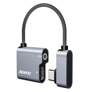Imagem de BENFEI Adaptador USB C para conector de áudio com carregamento rápido de 60 W, USB-C para fone de ouvido fêmea de 3,5 mm compatível com iPhone 15 Pro Max/15 Pro/15, Samsung Galaxy S24/S23/S22/S21